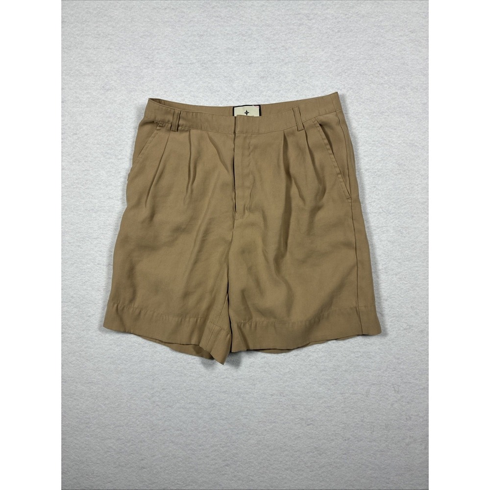 Tuckernuck Classic Preppy Pleated Shorts in Dark Tan Womens‎ Size 2